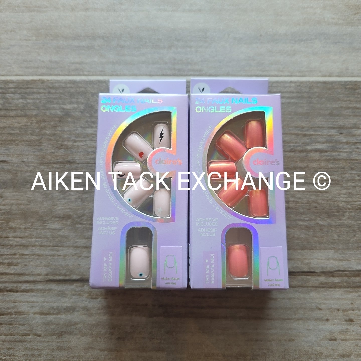 Claire's Press-On Nails (2 Sets) - 24 Count Each (48 Total) – Aiken ...