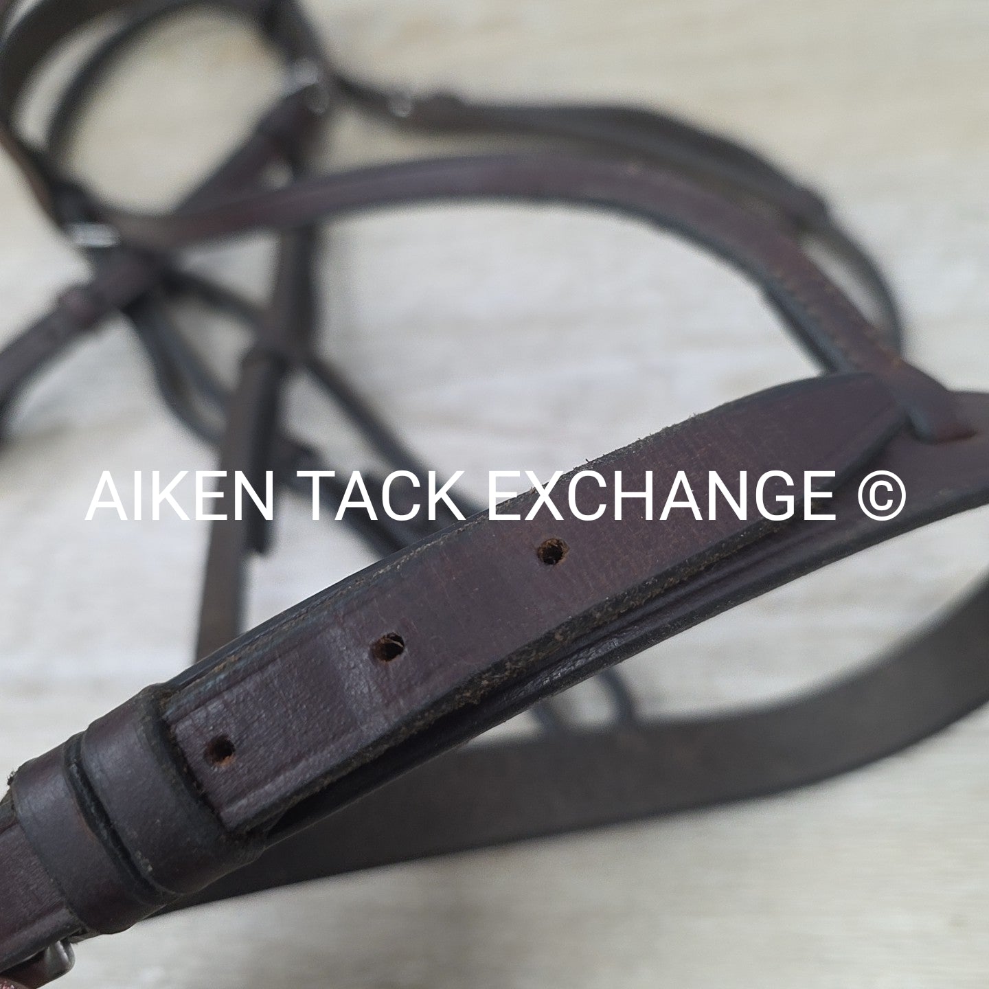 Flat Hunt Bridle with Matching Laced Reins, Brown, Size Cob