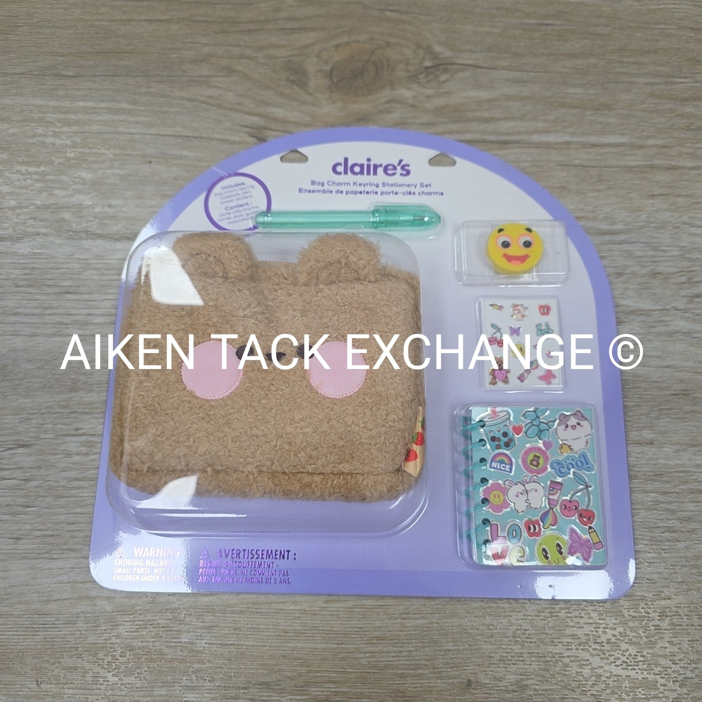 Claire's Bag Charm Keyring Stationery Set