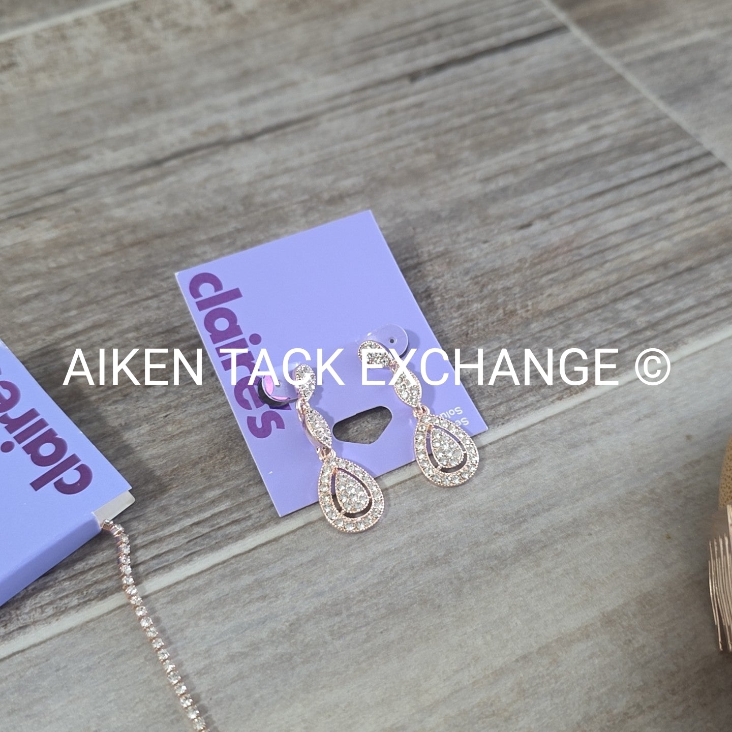 Claire's Bundle - 1 Tiara, 2 Sets of Earrings, 1 Necklace