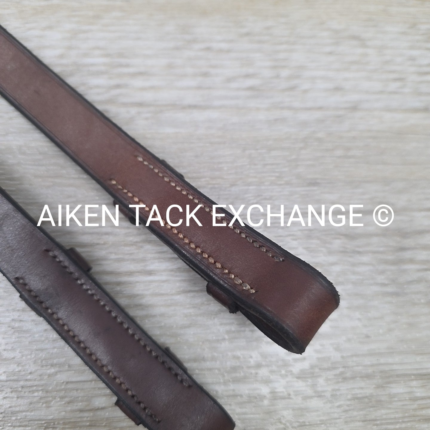 Made In England Wide Cheek Pieces, Brown, Oversize