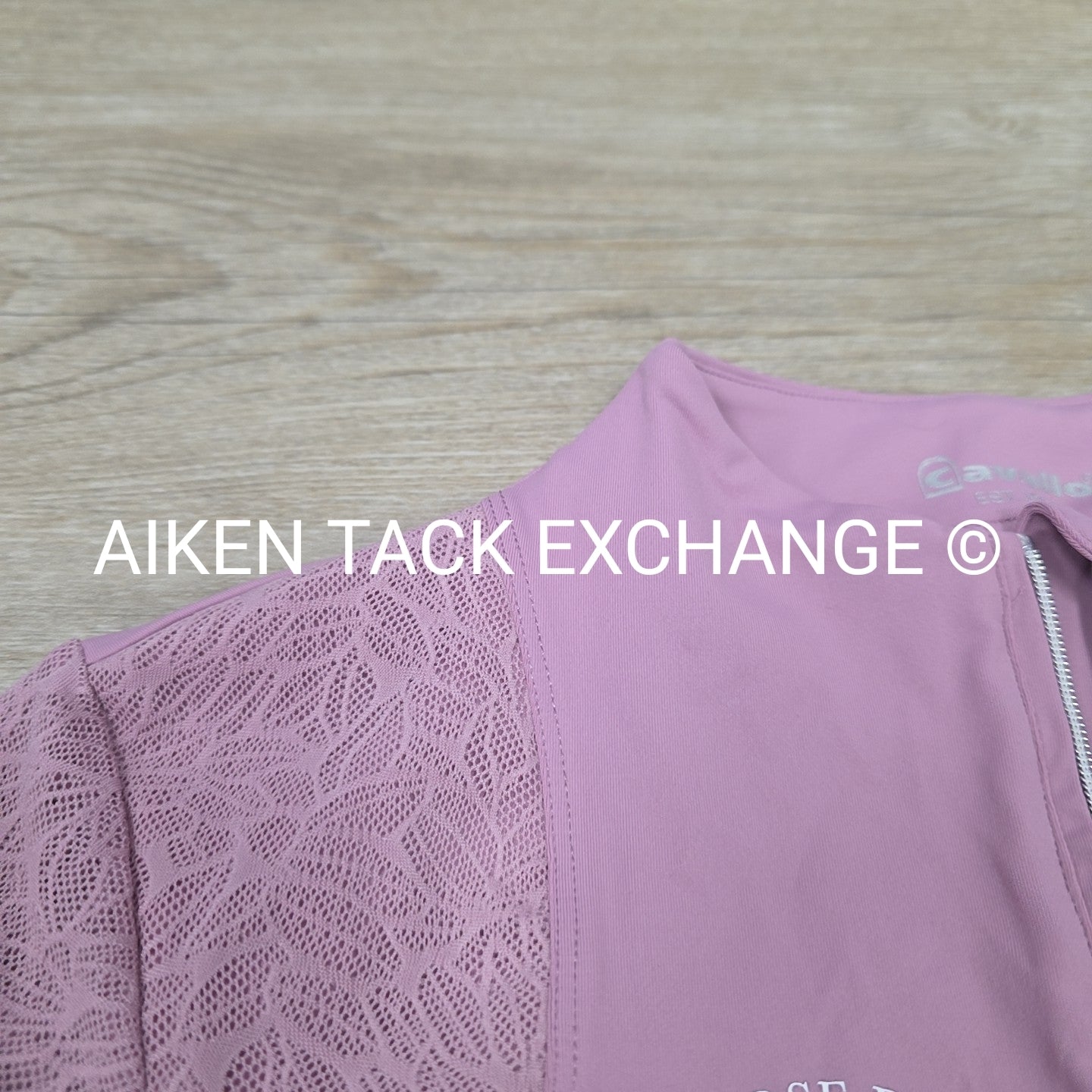 Cavallo Iron Horse Dressage Lace Short Sleeve Top, Size 4