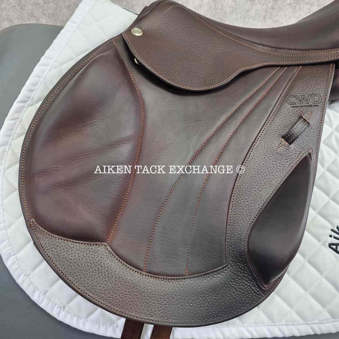 2020 CWD SE09 Monoflap Jump Saddle, 18" Seat, 2A Flap, Medium Tree, Foam Panels, Full Buffalo Leather