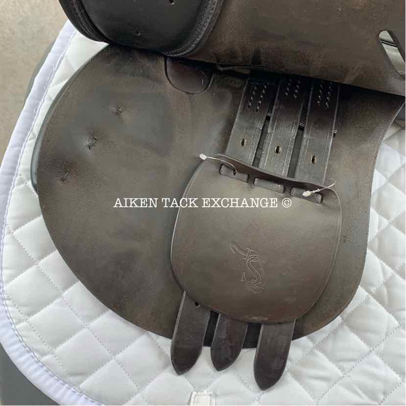 2017 Stackhouse Close Contact Jump Saddle, 16.5" Seat, Short Flap, Medium Narrow