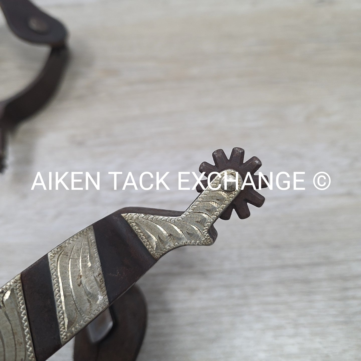 Classic Equine Cowboy Series Spurs with Chap Guard & Leather Spur Straps