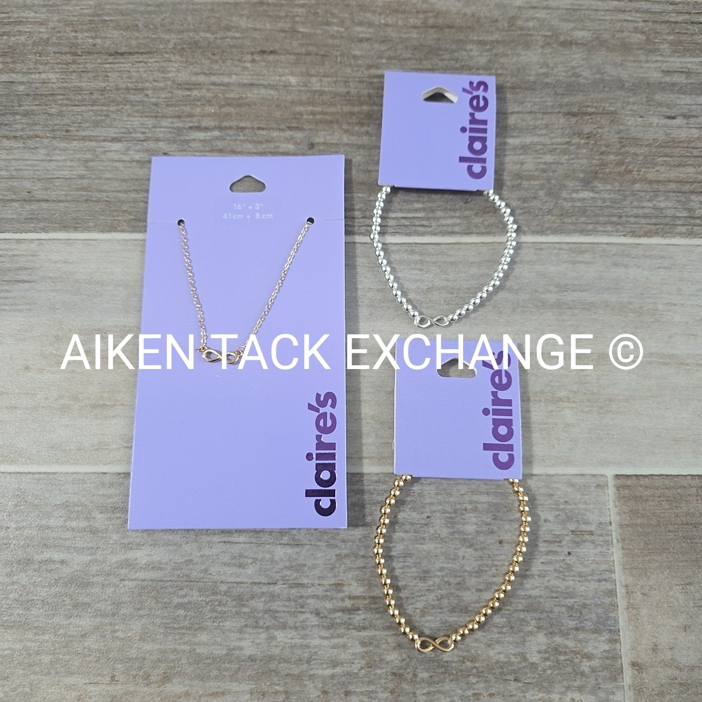 Claire's Jewelry Bundle - 2 Bracelets, 1 Necklace