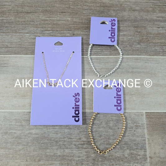 Claire's Jewelry Bundle - 2 Bracelets, 1 Necklace