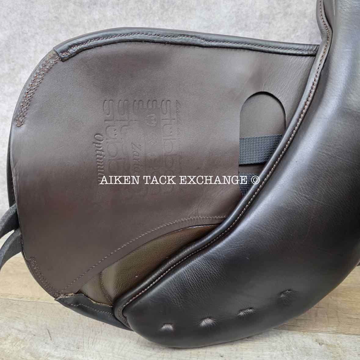 Stubben Zaria Optimum Monoflap Jump Saddle, 17.5" Seat with Biomex, 30cm Tree - MW, Wool Flocked Panels