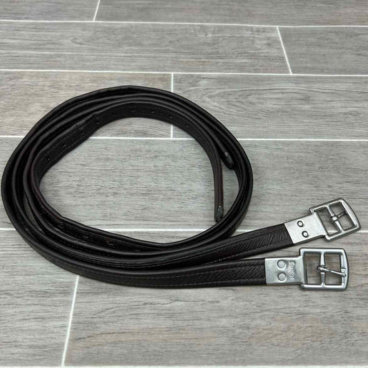 Prestige Stirrup Leathers, Brown, Size 57" (145)