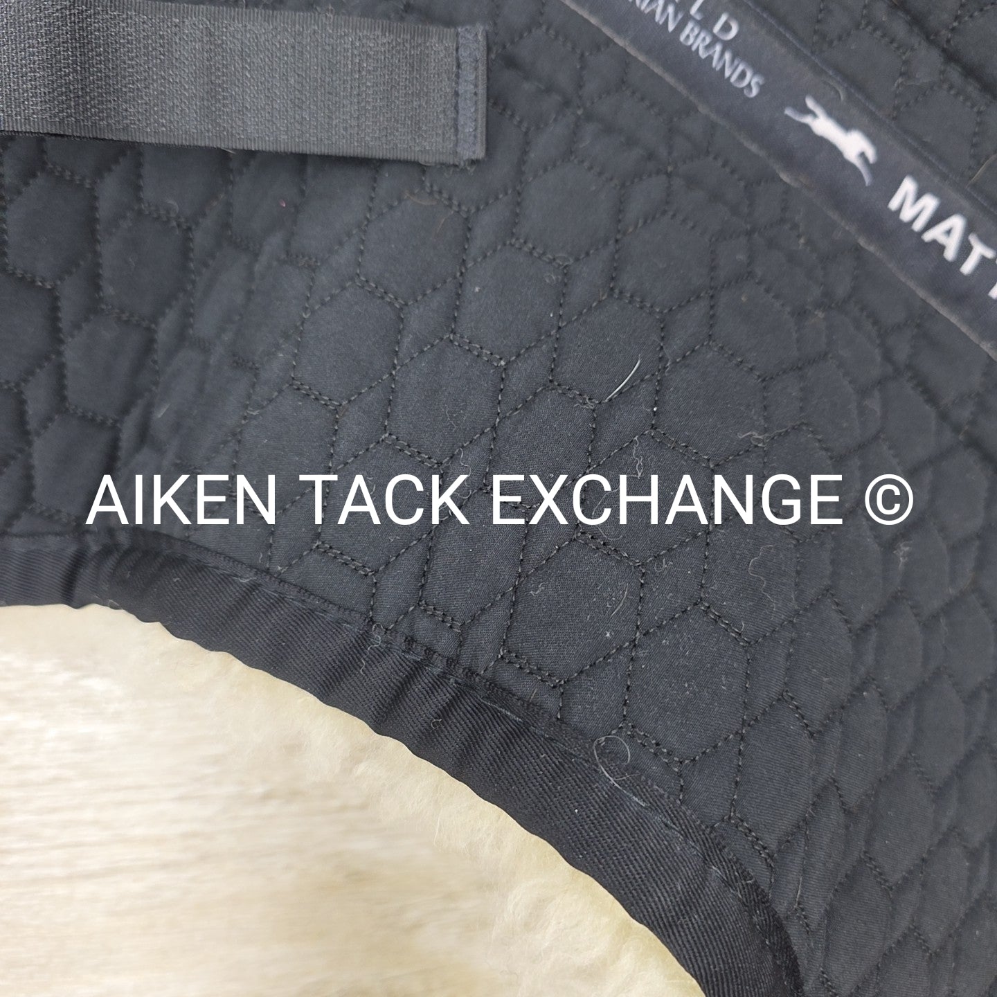 Mattes Gold 100% Woolpile Saddle Pad Half Pad, Size Large - VS