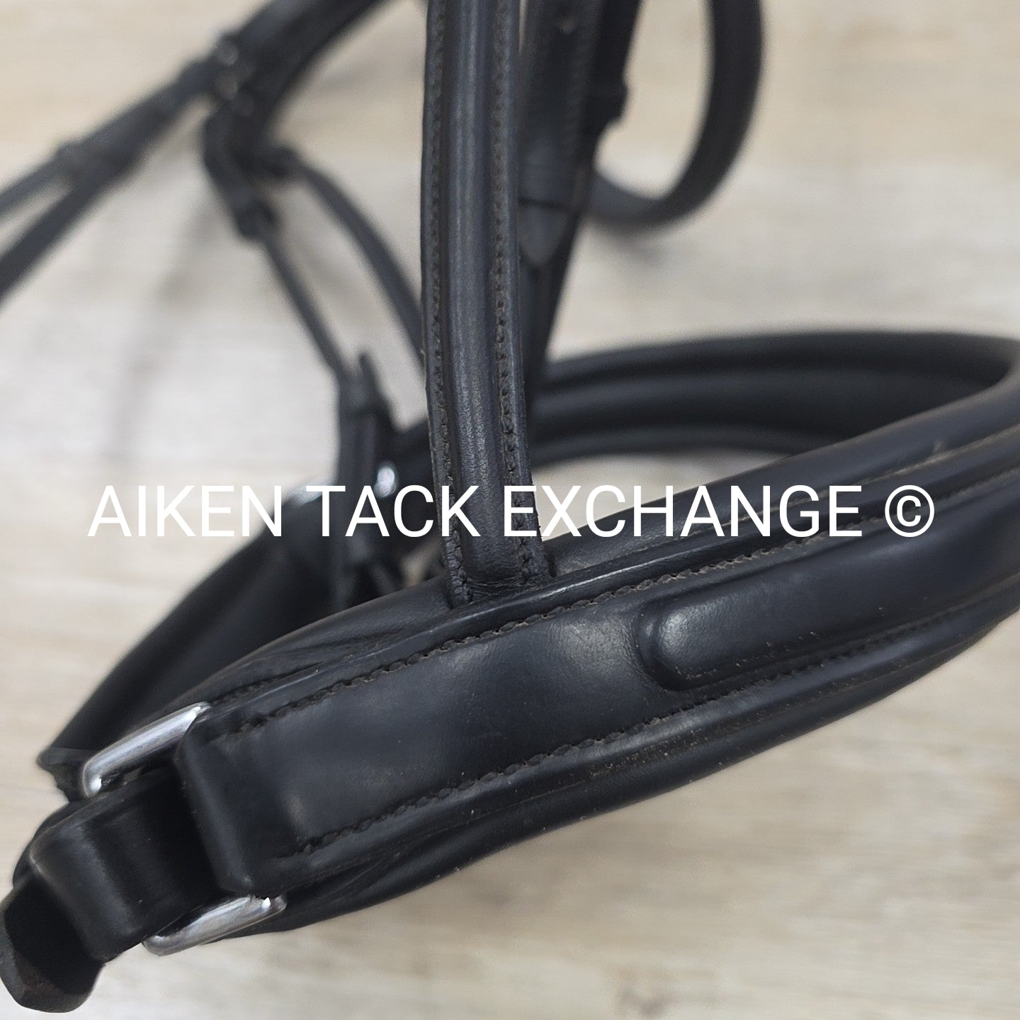 Panna Cavallo Double Weymouth Bridle with Both Reins, Black, Size Full