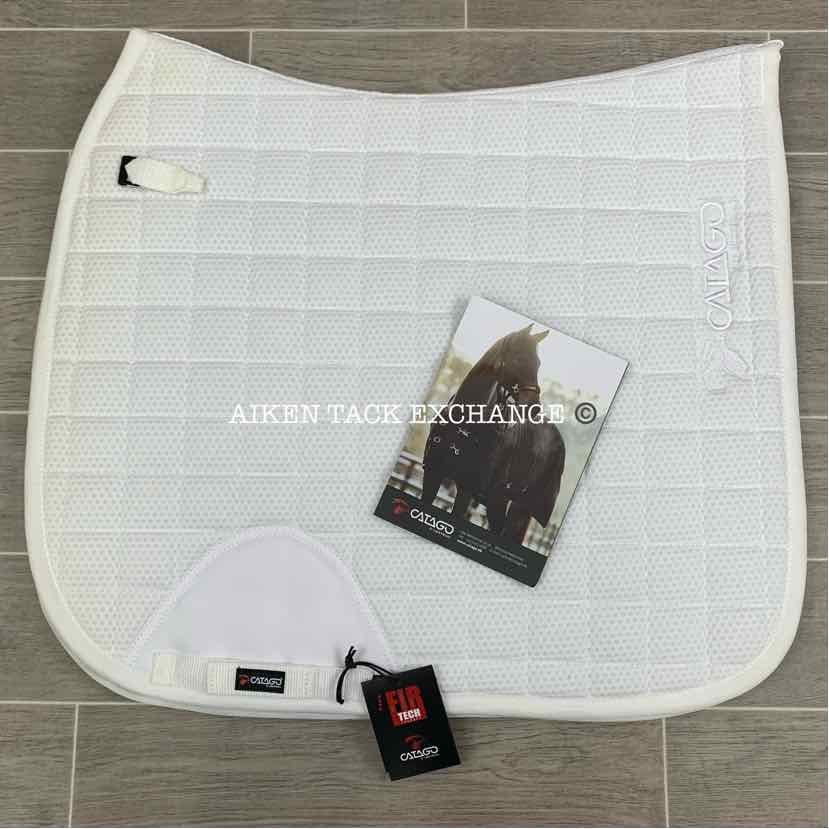 Catago FIR-Tech (Far Infrared Rays) Dressage Saddle Pad, White, Brand New