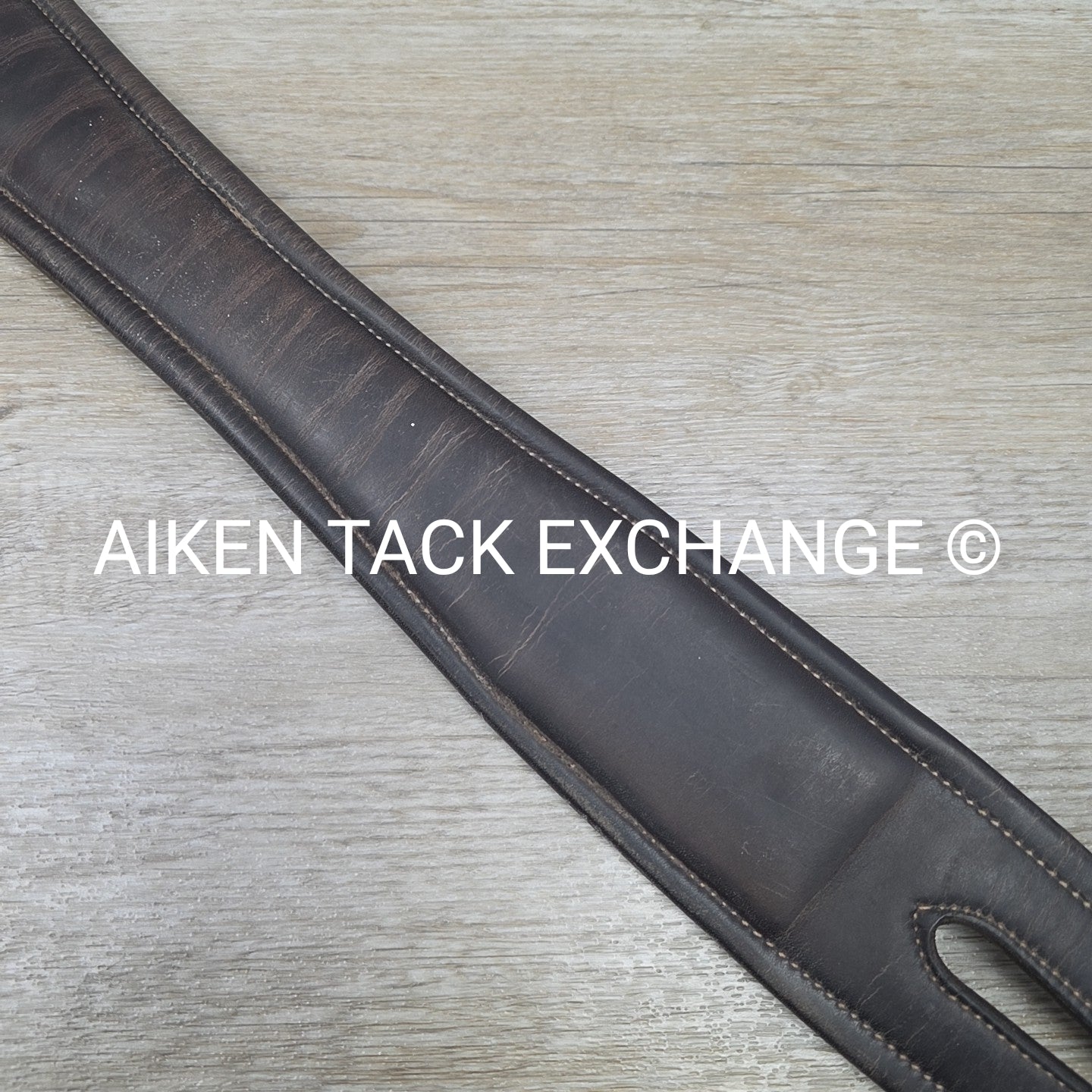 SmartPak Fancy Stitch Girth with Elastic on One Side, Brown, 48"