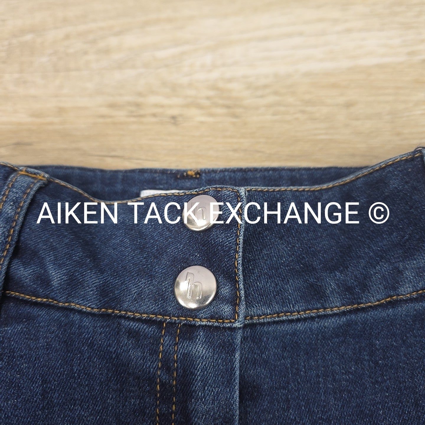 Horze Silicone Grip Full Seat Denim Breeches, Size 28