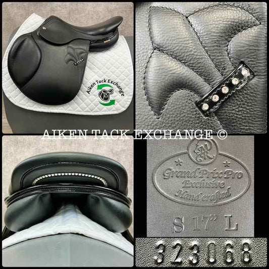 2023 MacRider Grand Prix Pro Jump Saddle, 17" Seat, Adjustable Tree, Wool Flocked Panels