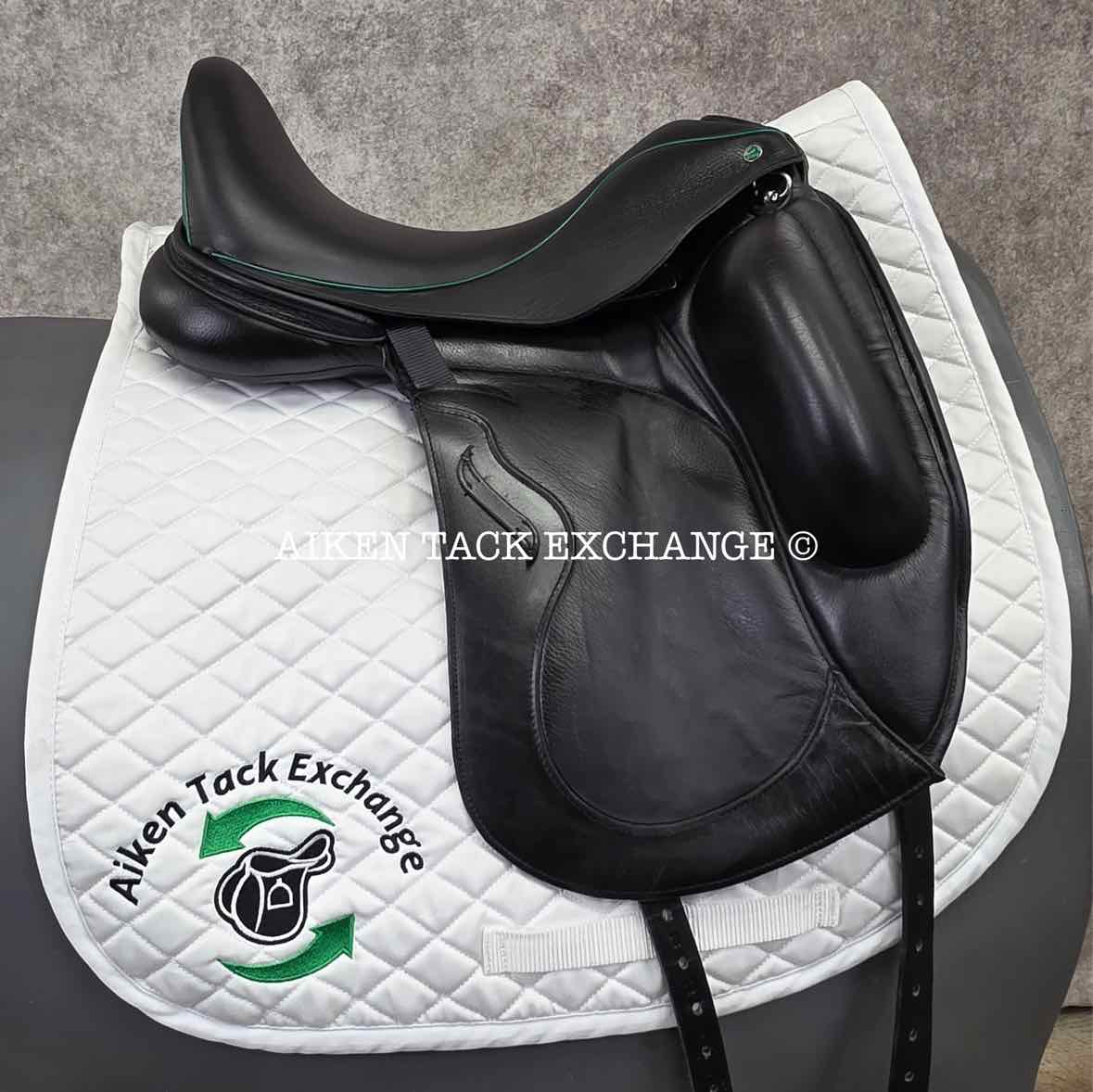 2023 Envy by Custom Saddlery Motion Monoflap Dressage Saddle, 17" Seat - Short Flap, Adjustable Tree, Wool Flocked Panels