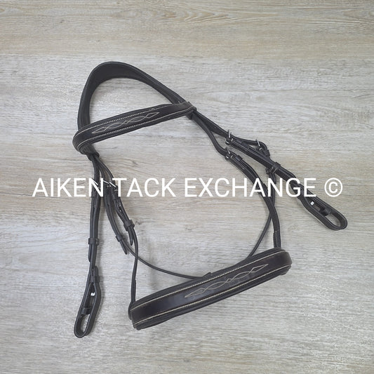 Square Raised Fancy Stitched Bridle, No Reins, Size Full