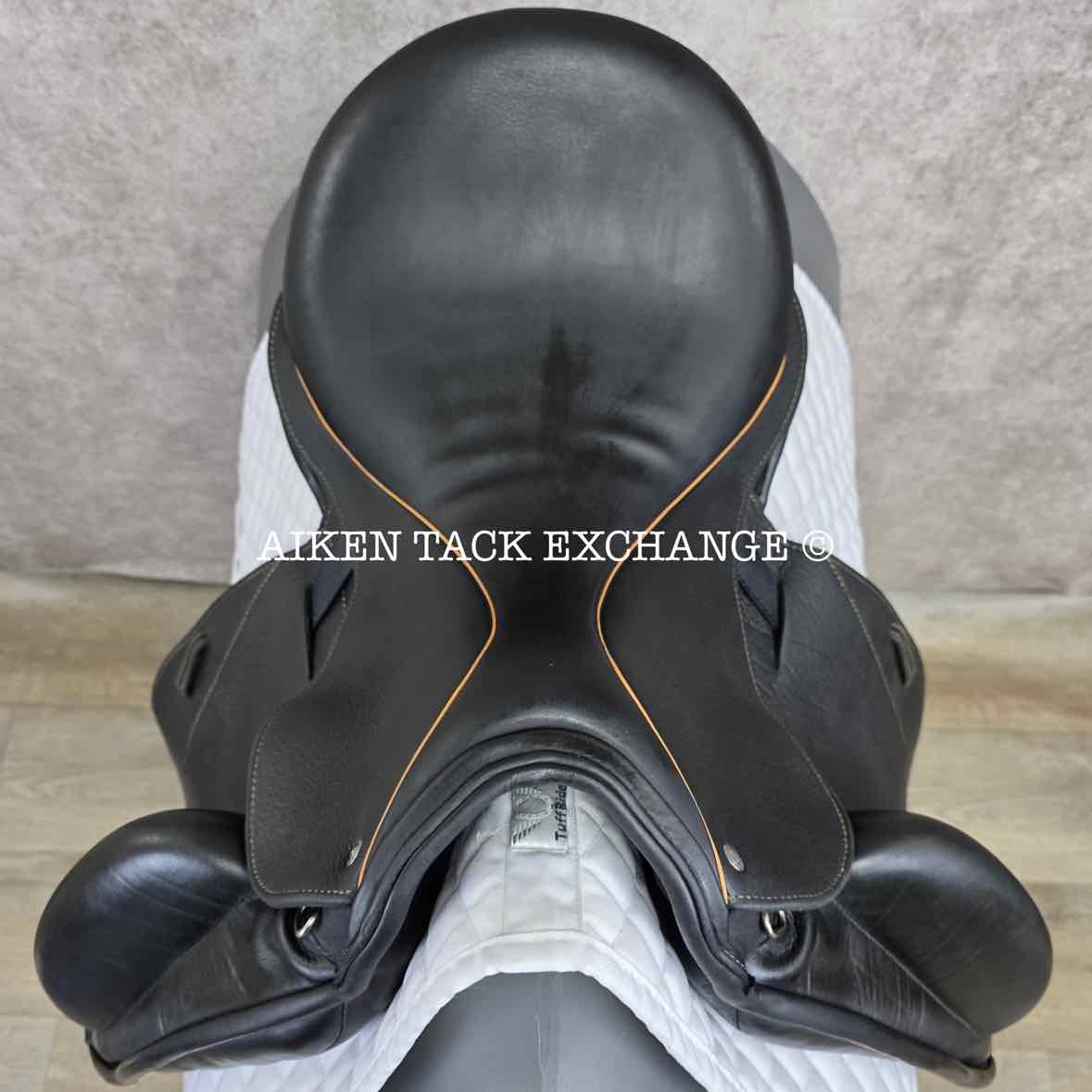 **SOLD** 2013 Custom Saddlery Icon Star Monoflap Dressage Saddle, 18" Seat, Adjustable Tree, Wool Flocked Panels