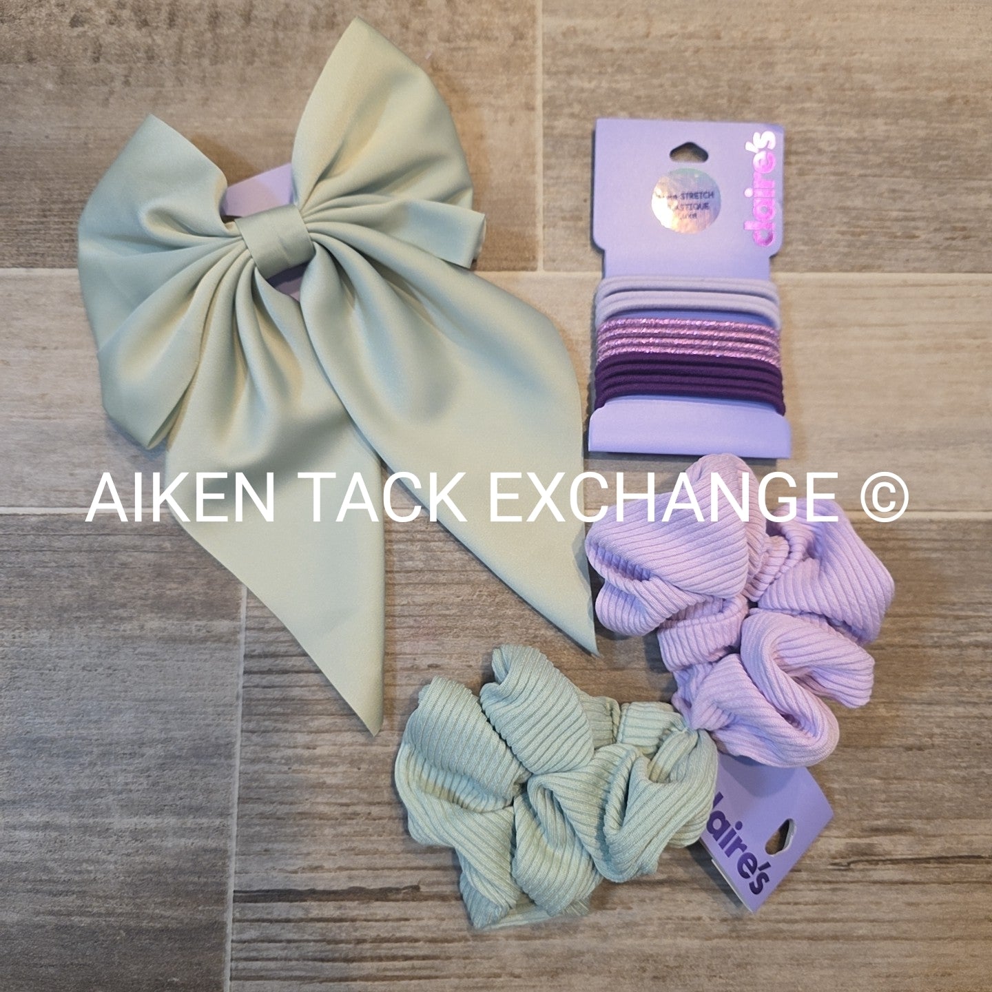 Claire's Hair Bundle - 1 Hair Clip, 1 Scrunchie Set, 1 Hair Tie Set