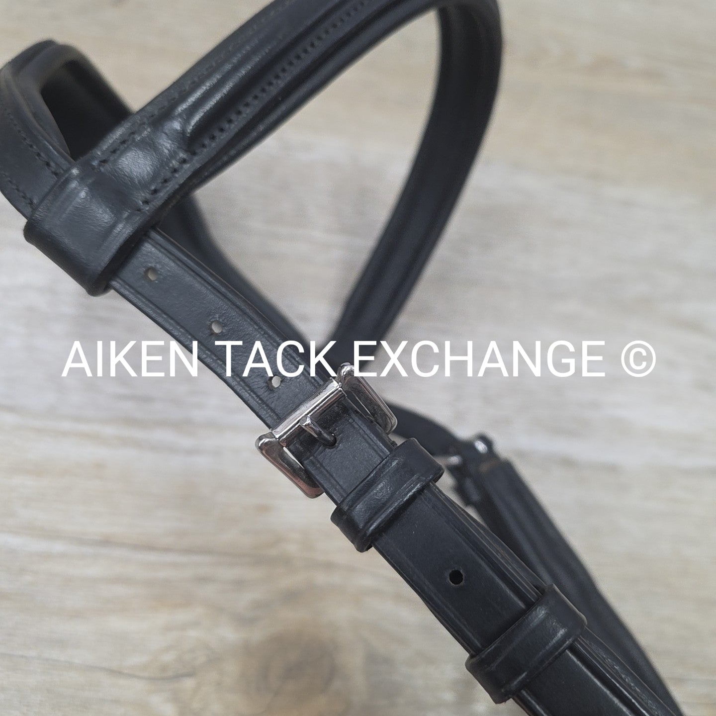 Bobby's English Tack Anatomic Bridle with Rubber Reins, Black, Size Full