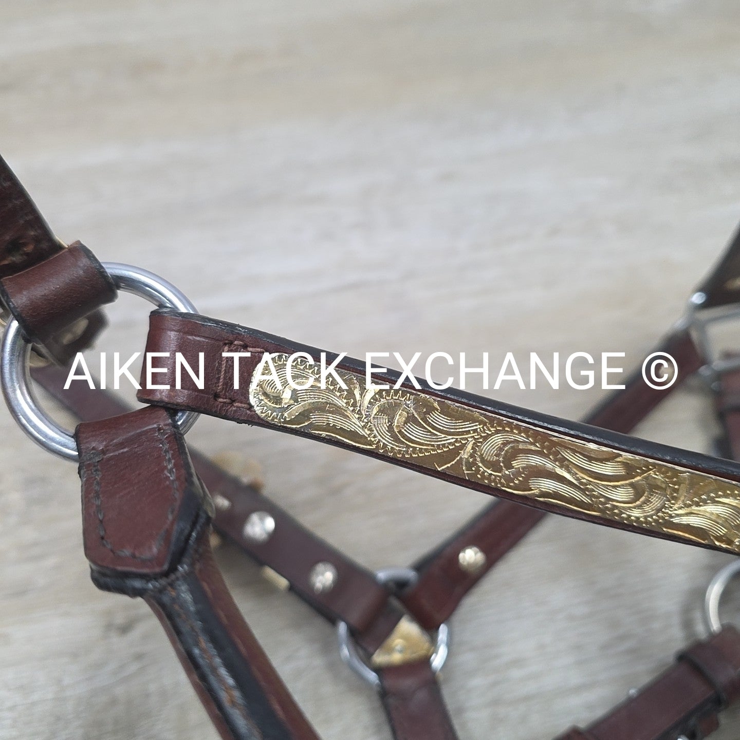 Western Show Halter, Brown, Size Pony