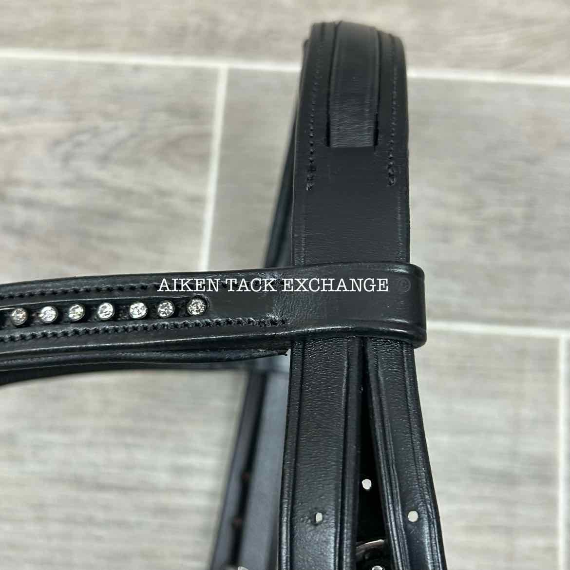 KL Select KL Italia Pirouette Flash Bridle with Reins, Black, Size Cob