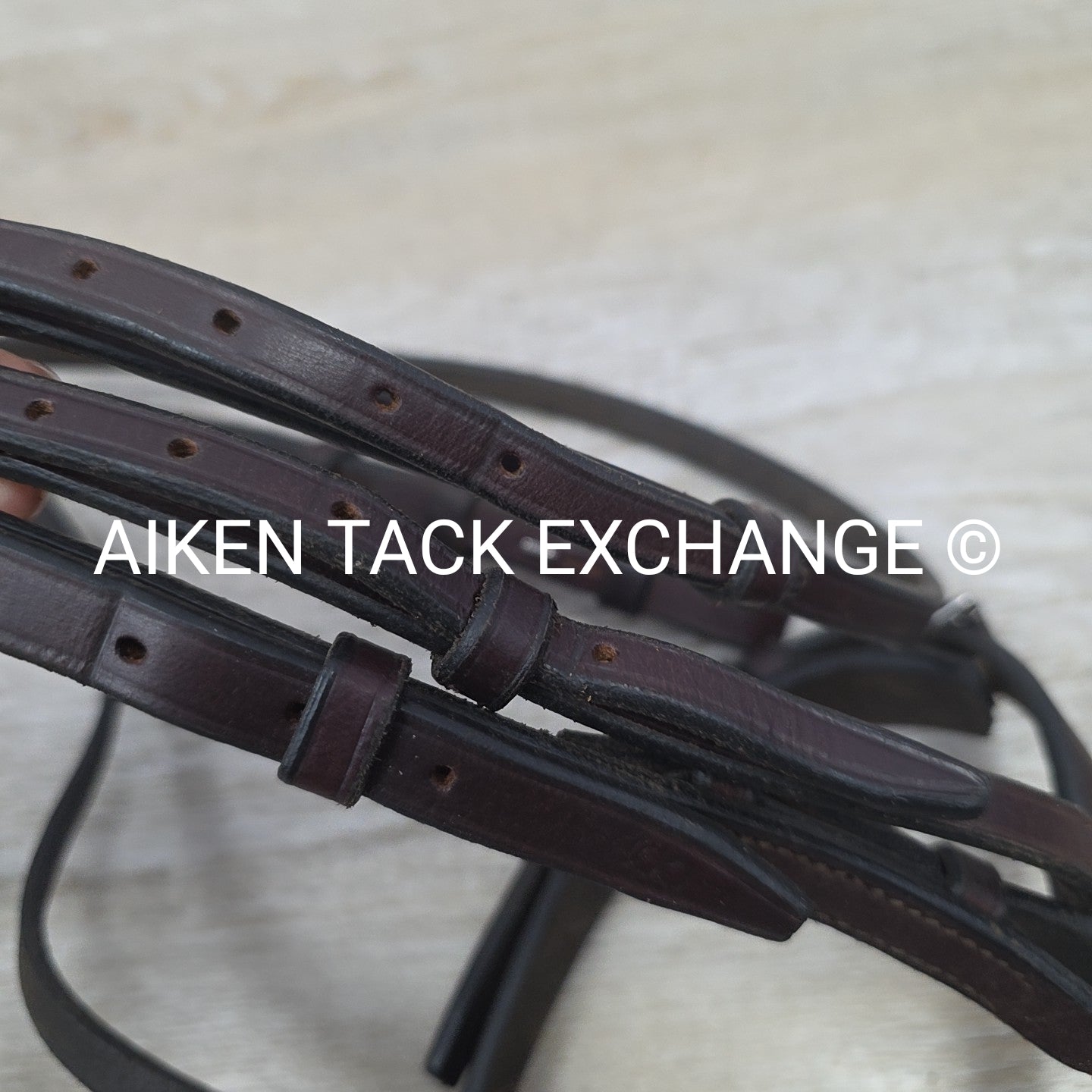 Flat Hunt Bridle with Matching Laced Reins, Brown, Size Cob