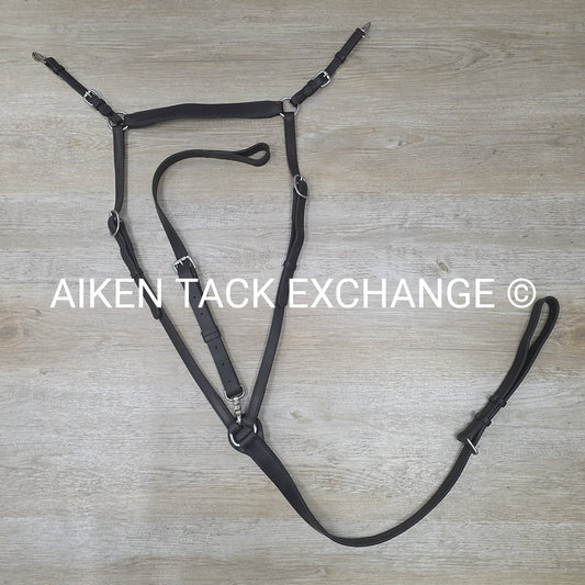 Nunn Finer Hunting Breastplate with Standing Martingale Attachment, Brown, Overs