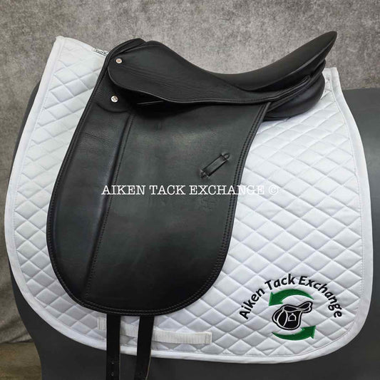 Courbette Luxor Dressage Saddle, 17" Seat, Medium Wide Tree, Wool Flocked Panels