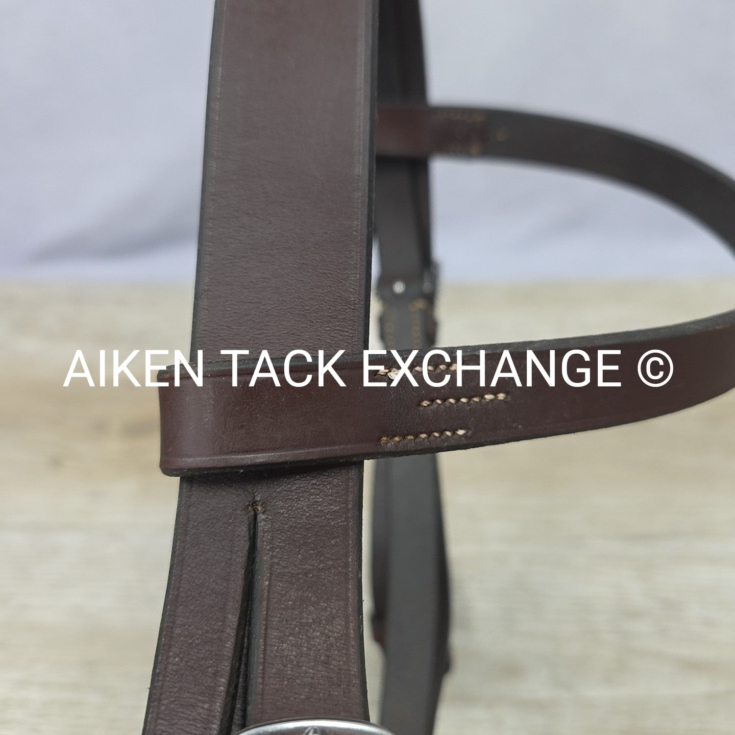Horse Country First Flight Flat Hunt Bridle, No Reins, Brown, Size Cob