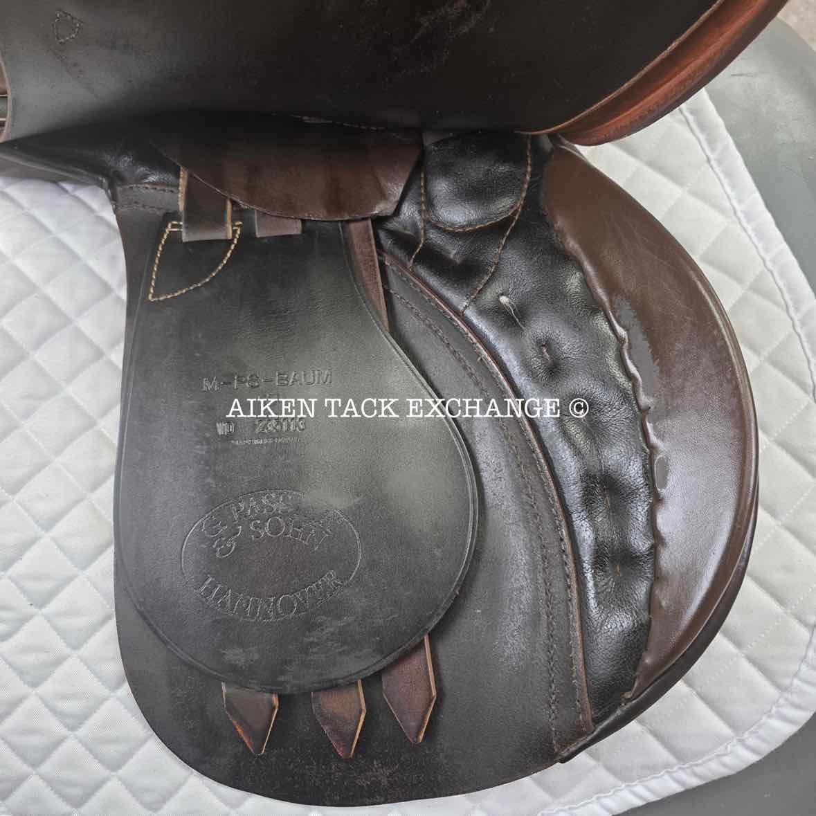 1993 Passier Gewalkt VD All Purpose Saddle, 17" Seat, Medium Tree, Wool Flocked Panels