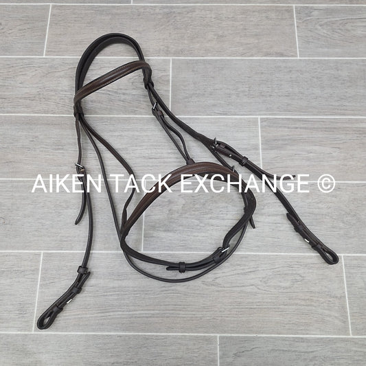 Somerset Plain Raised Bridle, No Reins, Brown, Size Full
