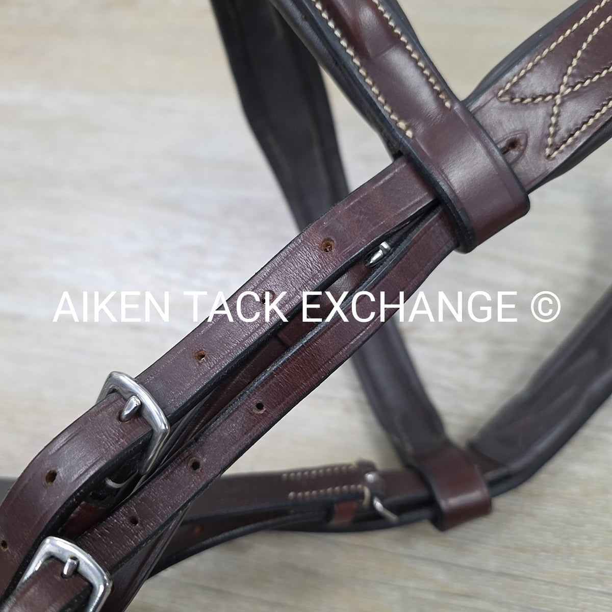 KL Select Hampton Fancy Stitched Bridle with Matching Laced Reins, Brown, Oversi