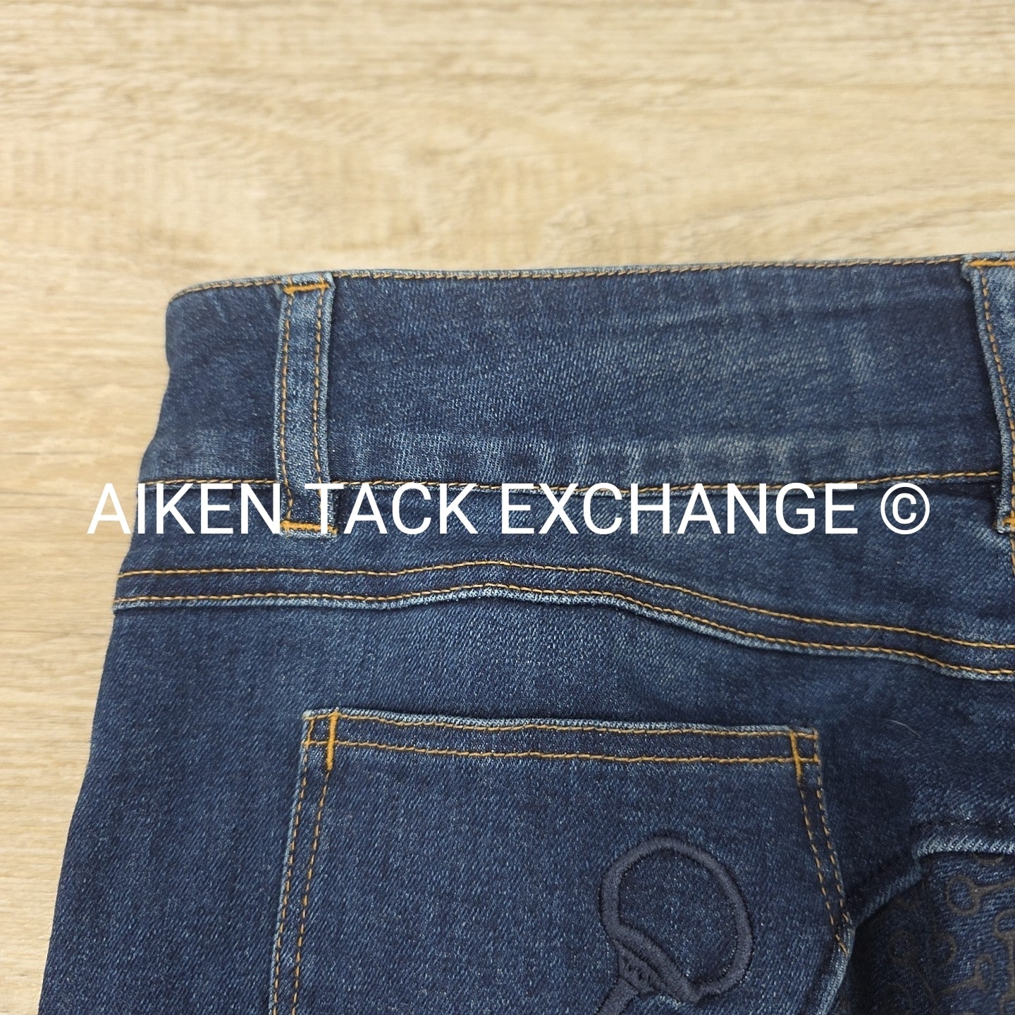 Horze Silicone Grip Full Seat Denim Breeches, Size 28