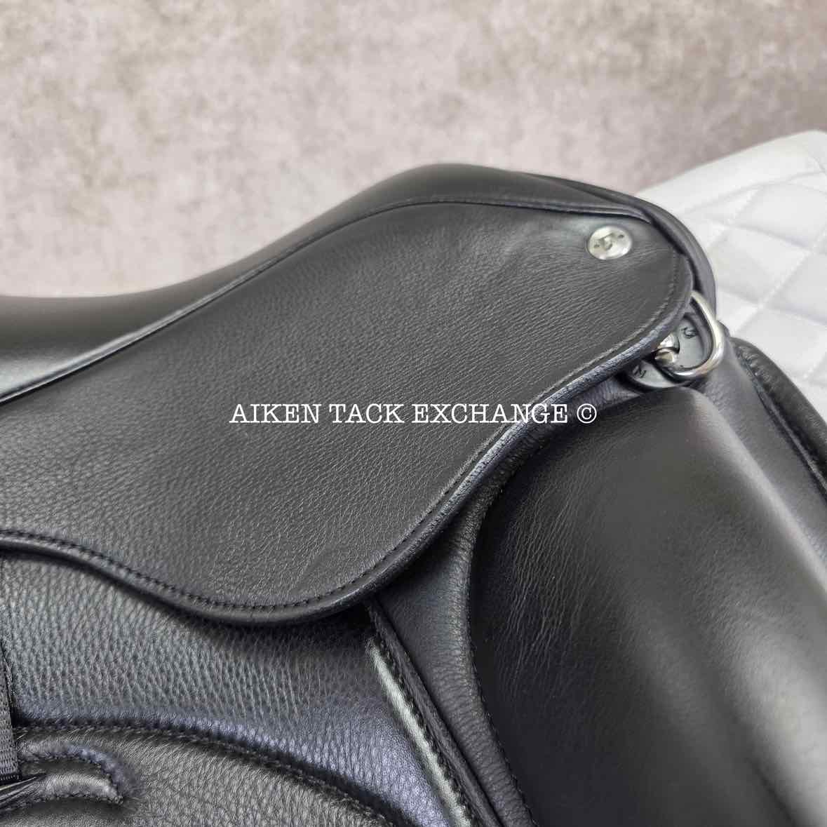 2023 Envy by Custom Saddlery Aurora Monoflap Dressage Saddle, 17" Seat, Adjustable Tree, Wool Flocked Panels