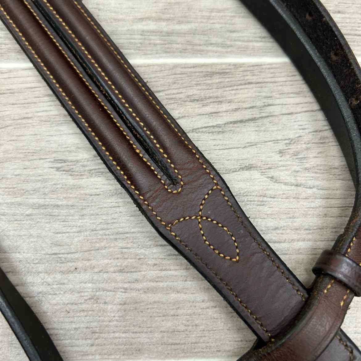 Bobby's English Tack Plain Raised Running Martingale, Brown, Size Full