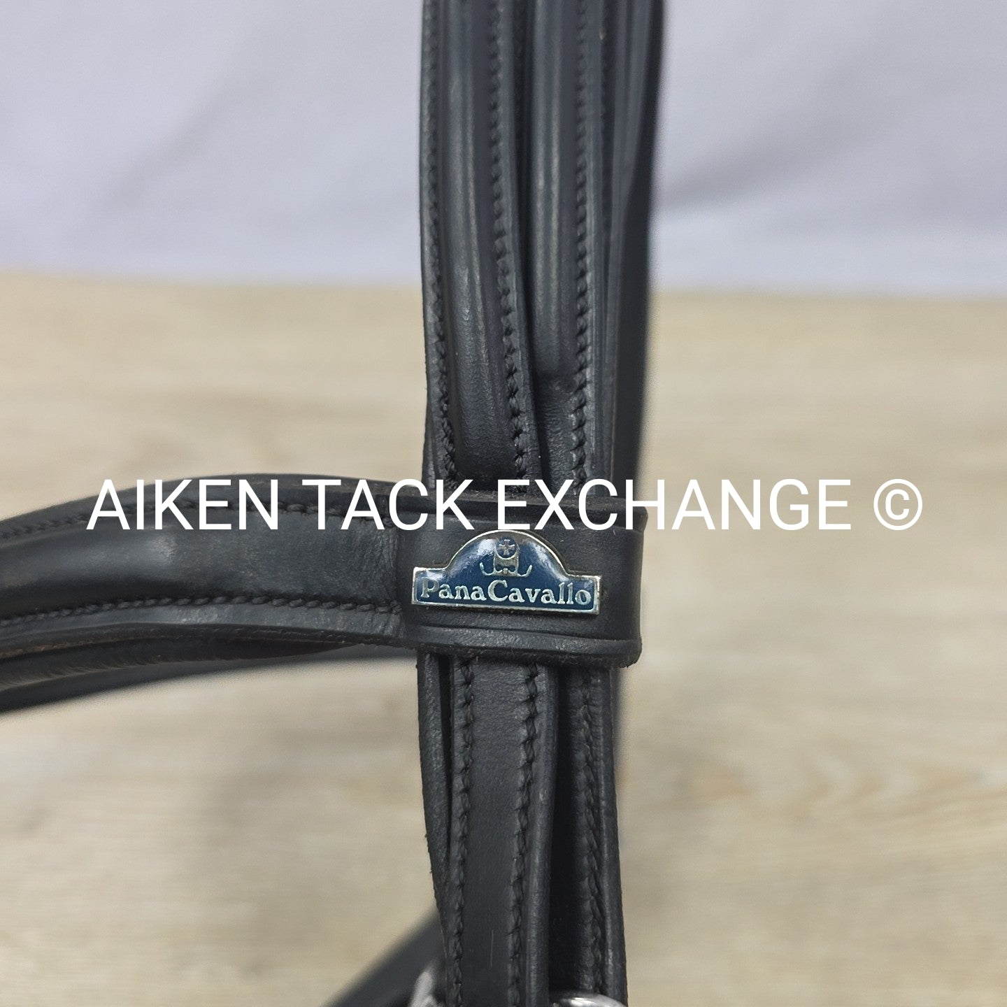 Panna Cavallo Double Weymouth Bridle with Both Reins, Black, Size Full