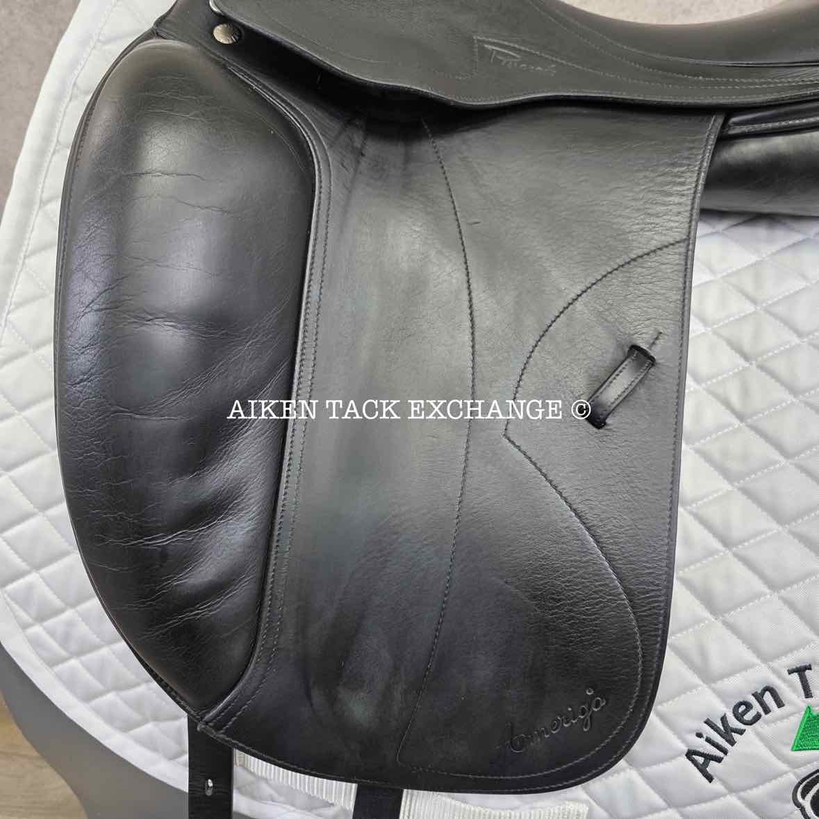 **SOLD** 2009 Amerigo Pinerolo Classic Dressage Saddle, 17.5" Seat, Medium Wide Tree, Wool Flocked Panels