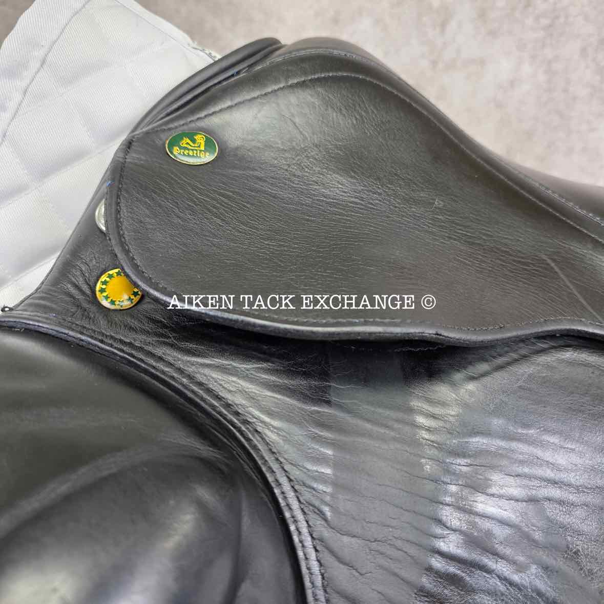 2000 Prestige Dressage 2000 Saddle, 18" Seat, 34 Tree - M/MW, Wool Flocked Panels