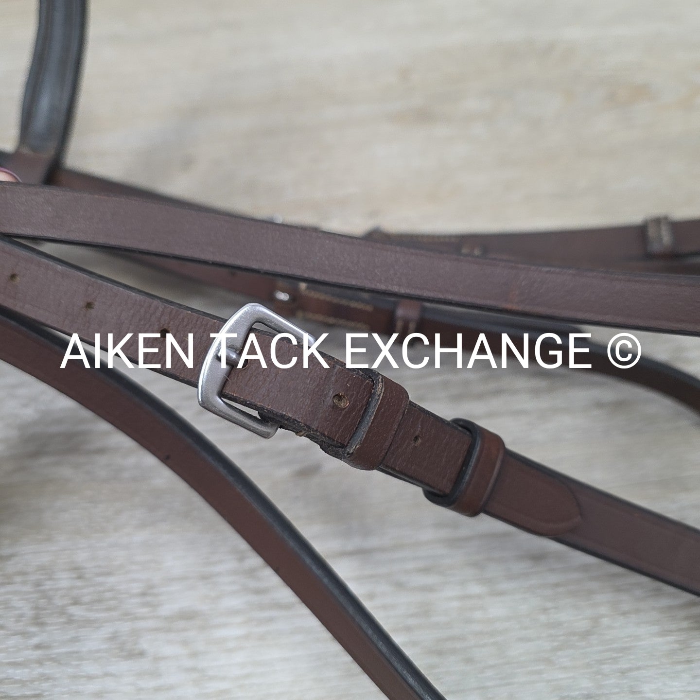 Fancy Stitched Bridle, No Reins, Brown, Size Full