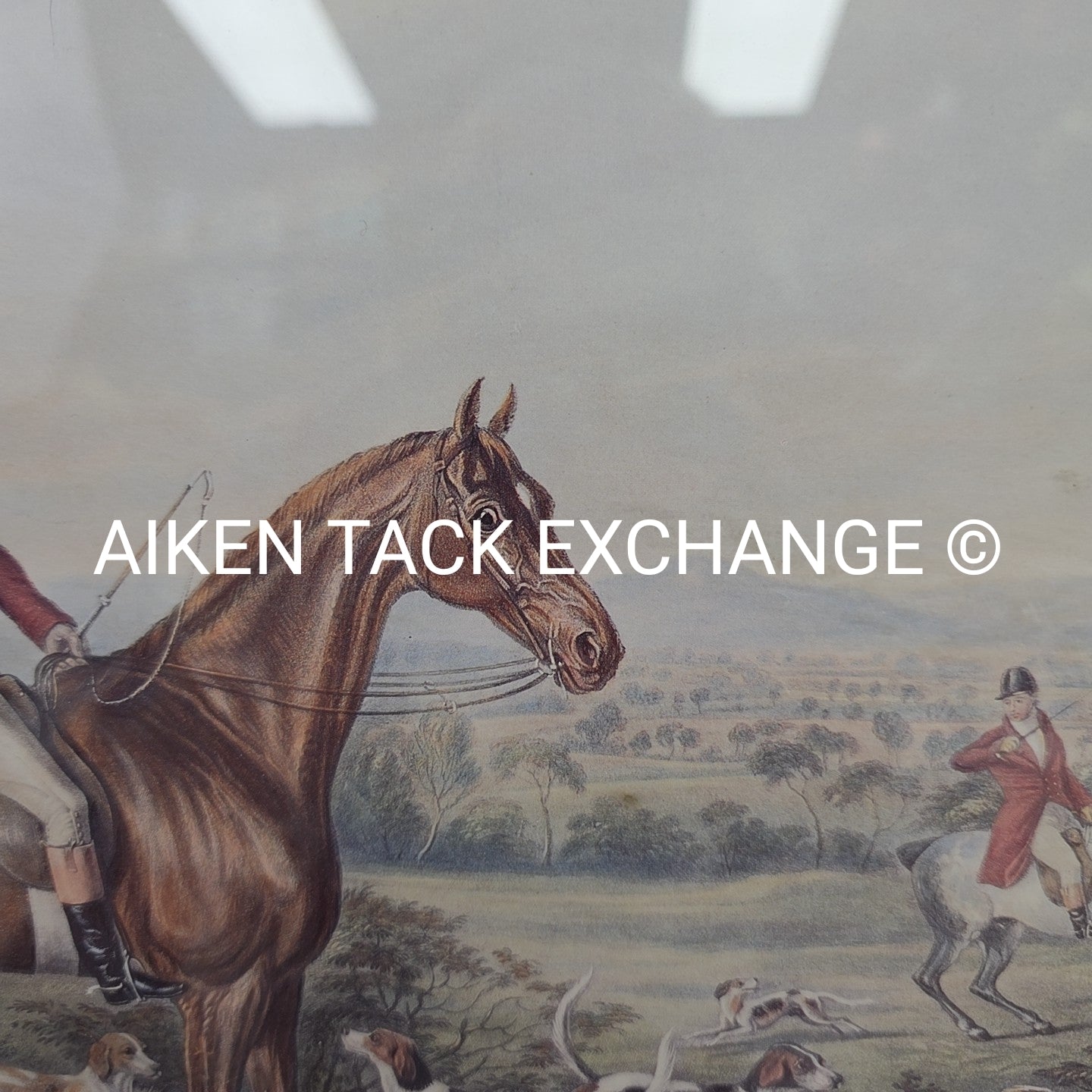 Gathering The Dogs & Begin The Hunt by William Webb, Framed 21" x 17"