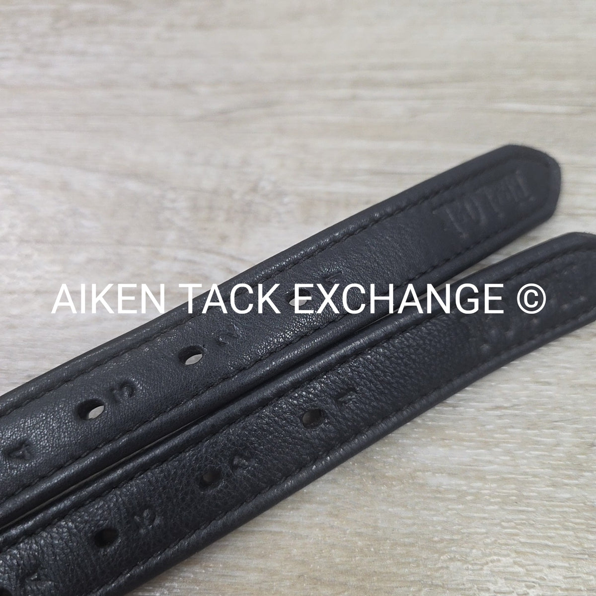 KL Select Black Oak Calf Lined Stirrup Leathers, Black, 54"
