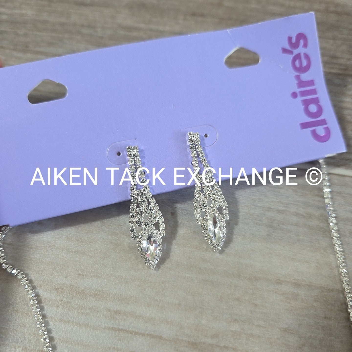 Claire's Bundle - 1 Tiara, 1 Set of Earrings, 1 Necklace