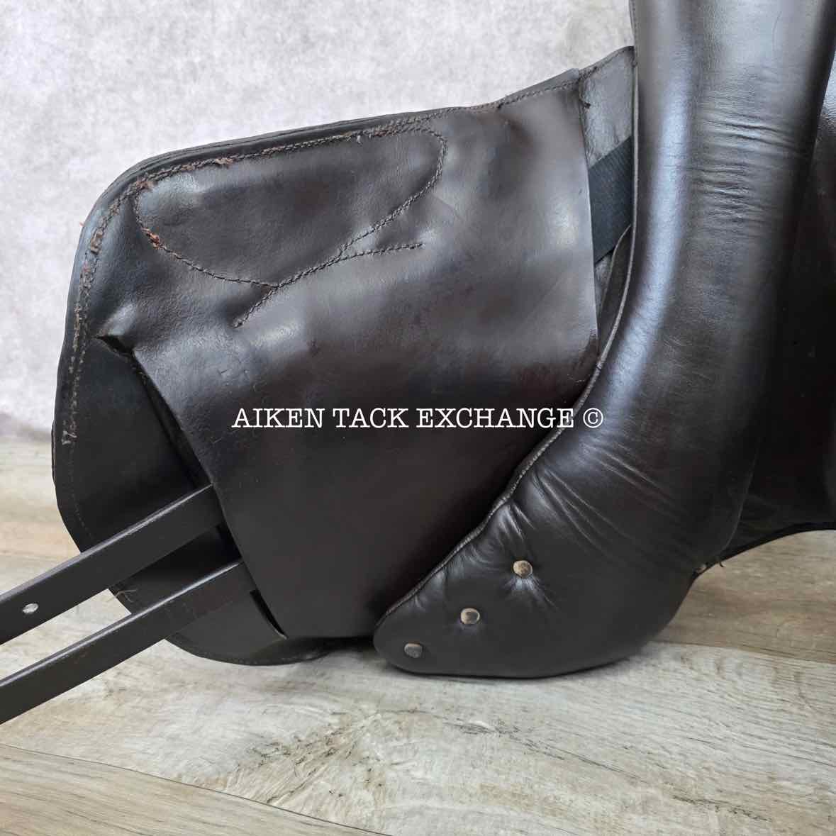 2016 Custom Saddlery Monte Carlo Monoflap Jump Saddle, 18" Seat, Adjustable Tree, Wool Flocked Panels