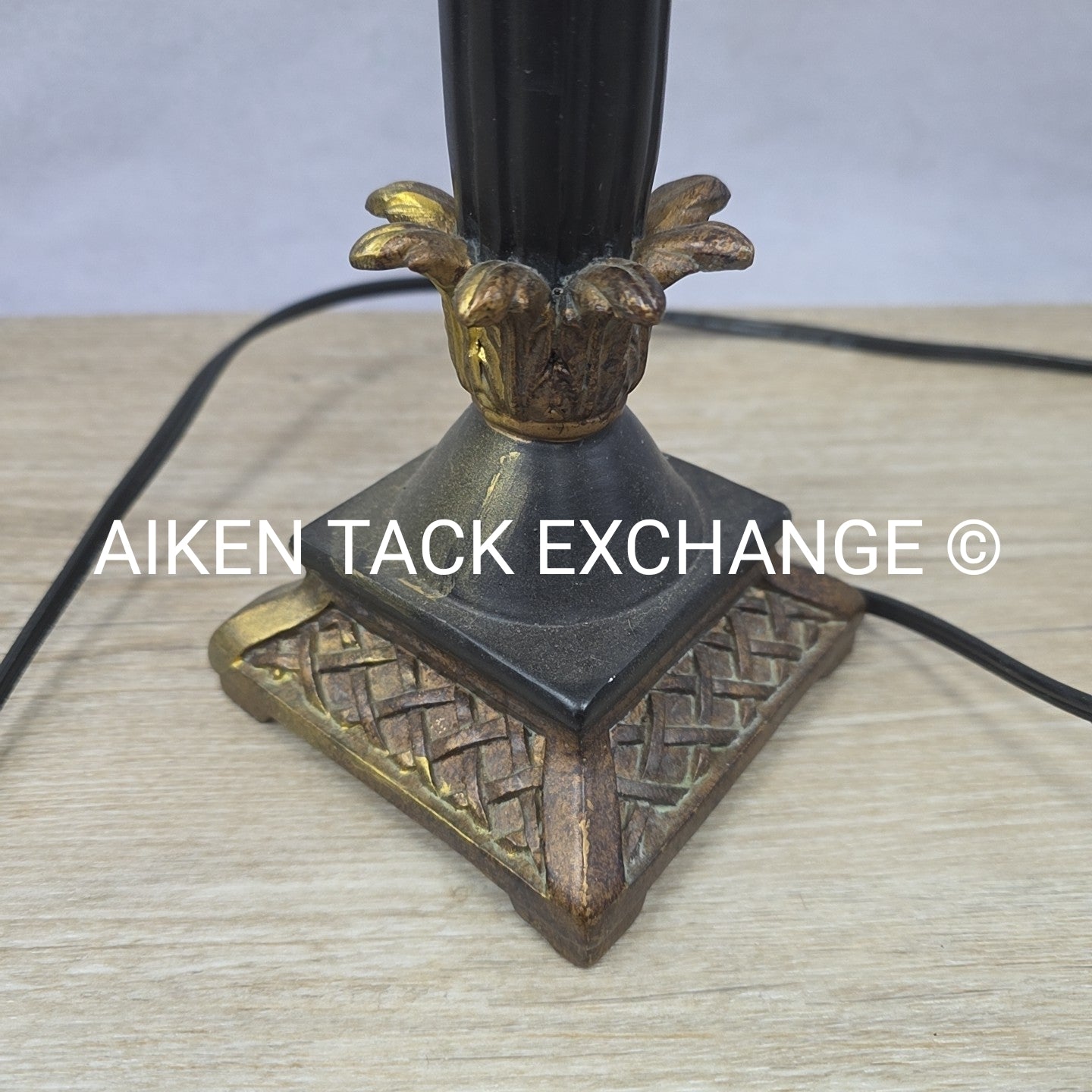 Tall Lamp with Foxhunting Scene