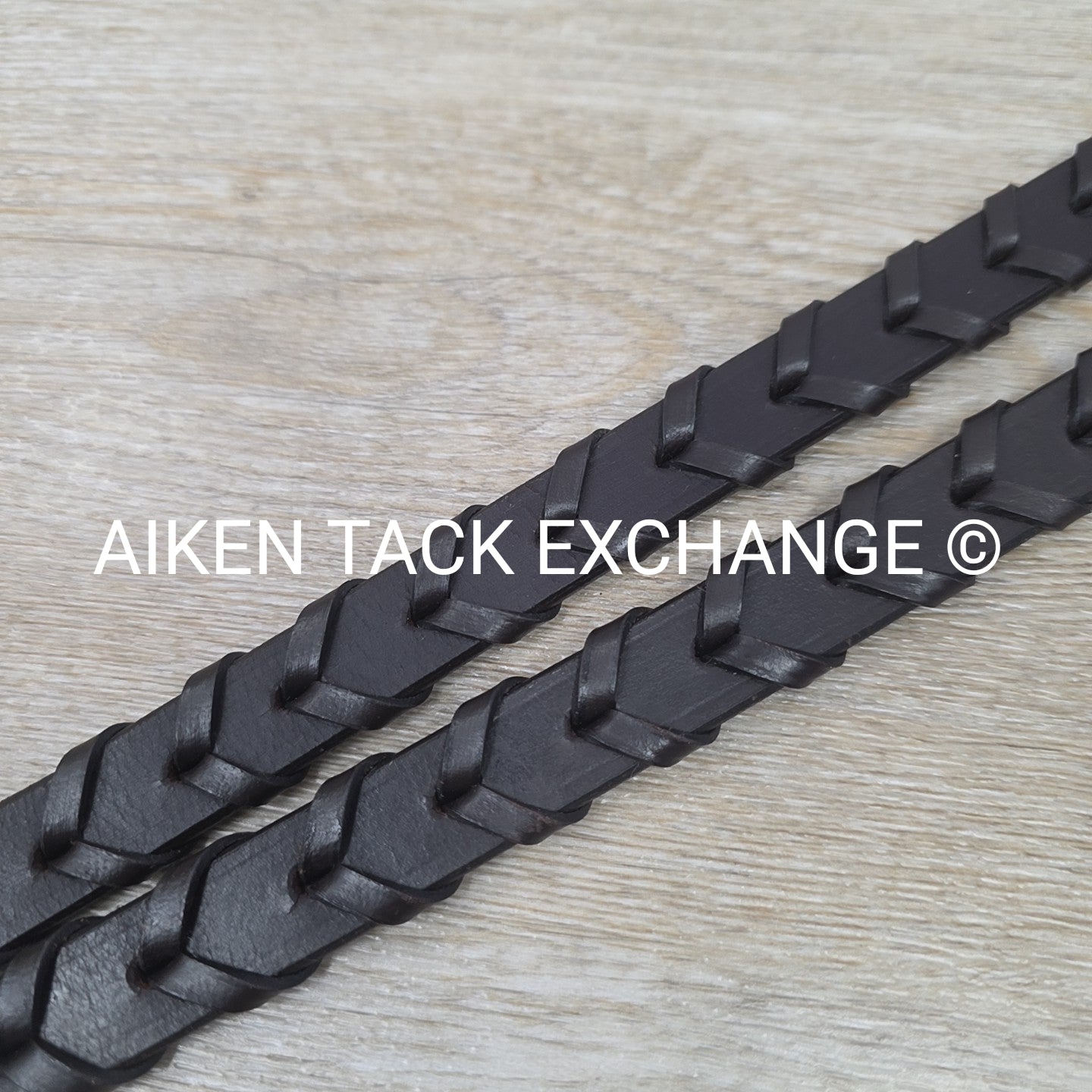 Bobby's English Tack Flat Laced Reins, Brown, 54"