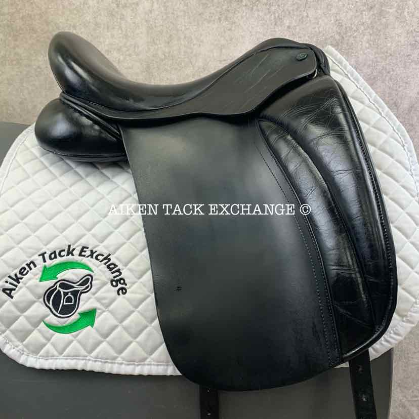 2009 Hulsebos WB4 Dressage Saddle, 17" Seat, Extra Wide Tree, Wool Flocked Panels