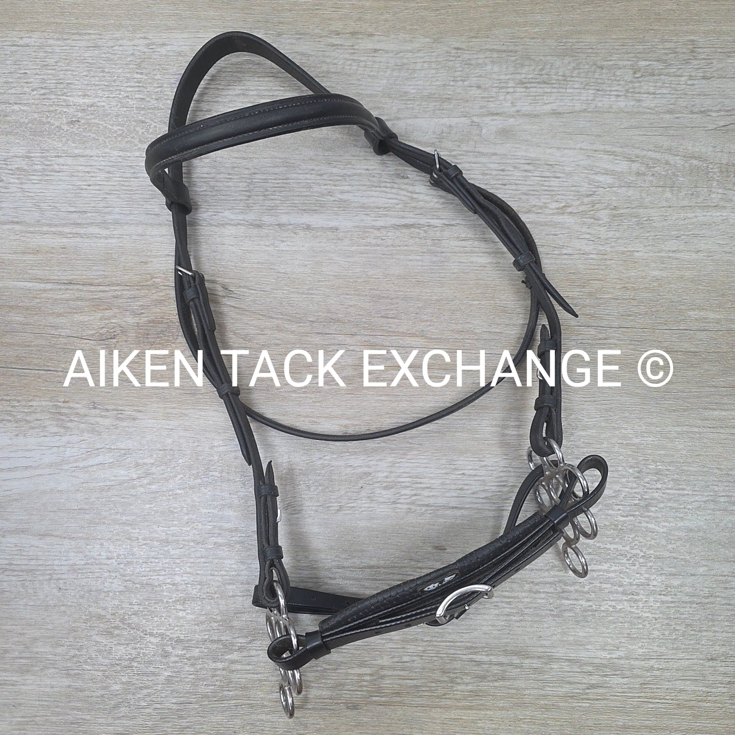 Collegiate Headstall with Zilco Hackamore, No Reins, Black, Size Full