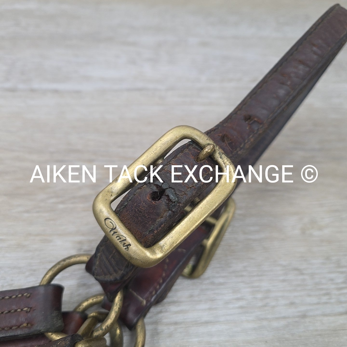 Walsh Triple Stitched Leather Halter, Has Name Plate, Size Cob