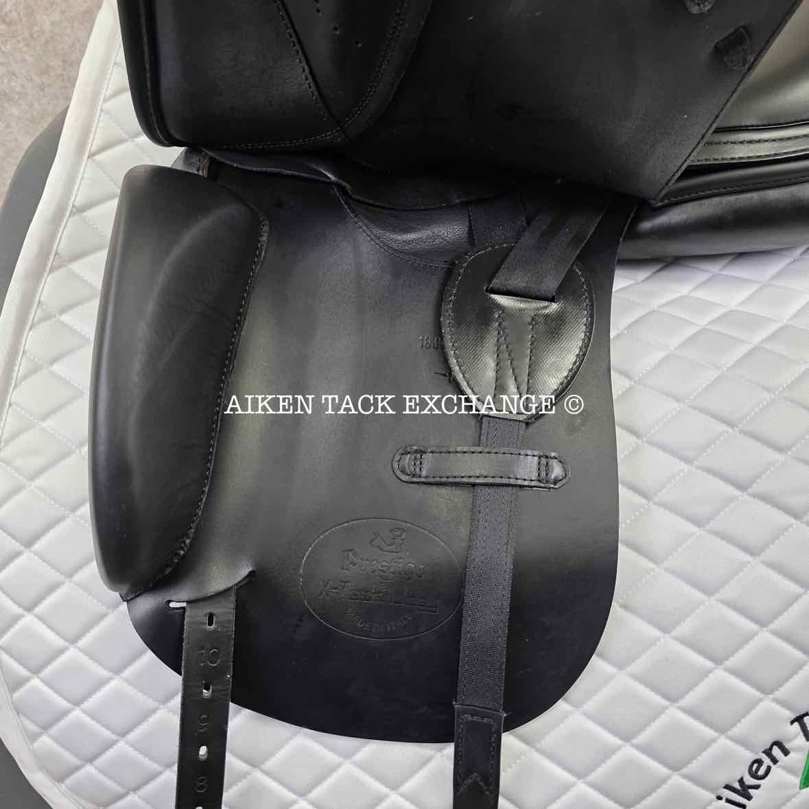 2017 Prestige X-D2 K Zero Monoflap Dressage Saddle, 18" Seat - Short Flap, Medium Tree, Wool Flocked Panels